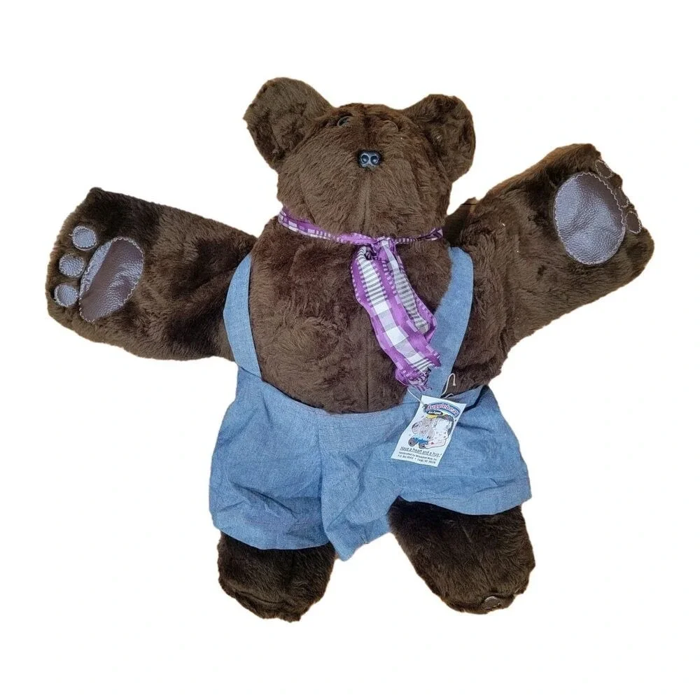 Vintage‎ Hugglebeary Arm Puppet Milwaukee Mole Inc 1986 Bear Plush Handmade